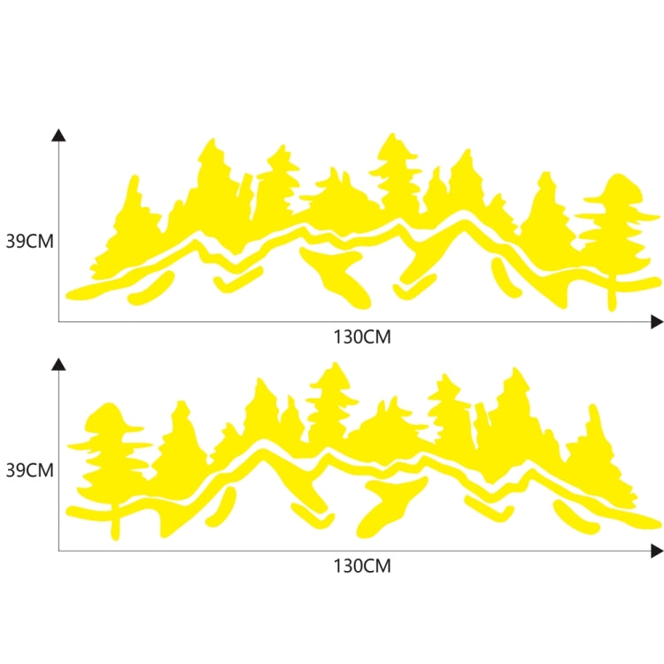 2 PCS/Set D-924 Mountain Woods Pattern Car Modified Decorative Sticker(Yellow) - Decorative Sticker by PMC TechLife | Online Shopping South Africa | PMC TechLife | Buy Now Pay Later Mobicred
