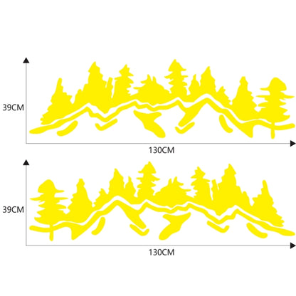 2 PCS/Set D-924 Mountain Woods Pattern Car Modified Decorative Sticker(Yellow) - Decorative Sticker by PMC Jewellery | Online Shopping South Africa | PMC Jewellery | Buy Now Pay Later Mobicred