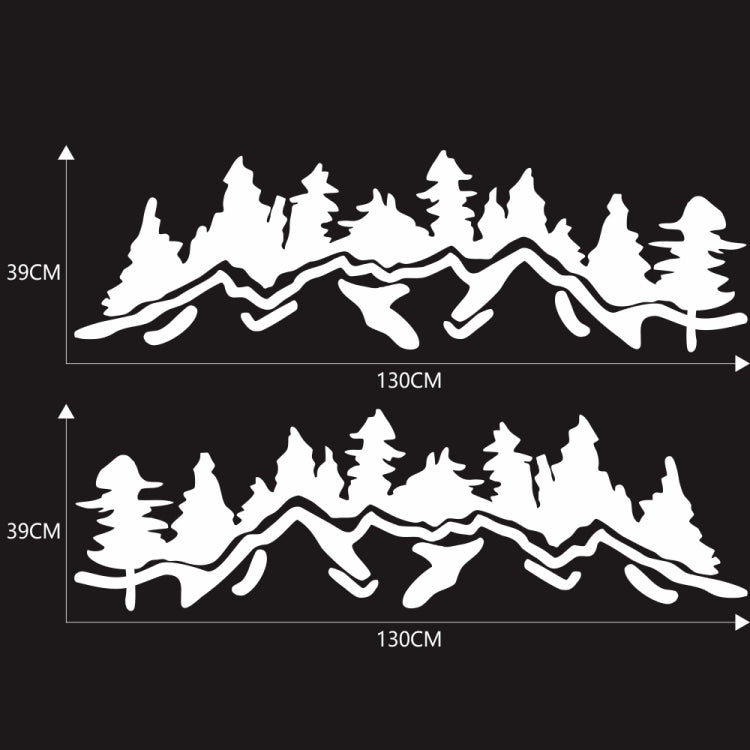 2 PCS/Set D-924 Mountain Woods Pattern Car Modified Decorative Sticker(White) - Decorative Sticker by PMC Jewellery | Online Shopping South Africa | PMC Jewellery | Buy Now Pay Later Mobicred