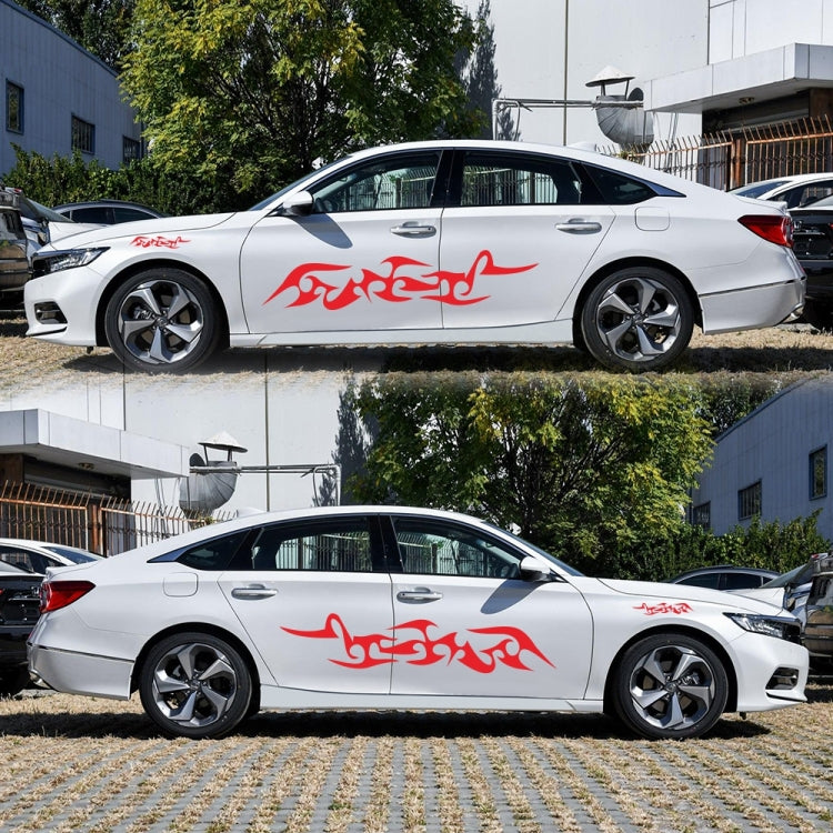 2 PCS/Set D-925 Flame Pattern Car Modified Decorative Sticker(Red) - Decorative Sticker by PMC TechLife | Online Shopping South Africa | PMC TechLife | Buy Now Pay Later Mobicred
