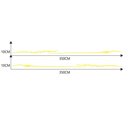 2 PCS/Set D-933 Lightning Pattern Car Modified Decorative Sticker(Yellow) - Decorative Sticker by PMC Jewellery | Online Shopping South Africa | PMC Jewellery | Buy Now Pay Later Mobicred