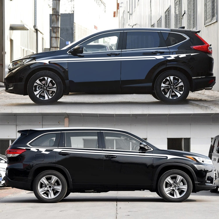 2 PCS/Set D-934 Waistline Pattern Car Modified Decorative Sticker(White) - Decorative Sticker by PMC TechLife | Online Shopping South Africa | PMC TechLife | Buy Now Pay Later Mobicred