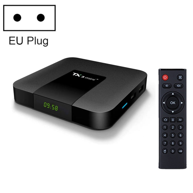 TX3 mini+  Android 11.0 Smart TV Box, Amlogic S905W2 Quad Core, Memory:4GB+64GB, 2.4GHz / 5GHz WiFi(EU Plug) - Amlogic S905 by PMC TechLife | Online Shopping South Africa | PMC TechLife | Buy Now Pay Later Mobicred