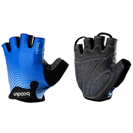 BOODUN 1096 Non-slip Wear-resistant Breathable Fitness Sports Silicone Gloves, Size:L(Blue) - Safety Gloves by BOODUN | Online Shopping South Africa | PMC Jewellery | Buy Now Pay Later Mobicred