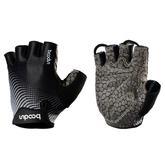 BOODUN 1096 Non-slip Wear-resistant Breathable Fitness Sports Silicone Gloves, Size:L(Black) - Safety Gloves by BOODUN | Online Shopping South Africa | PMC Jewellery | Buy Now Pay Later Mobicred