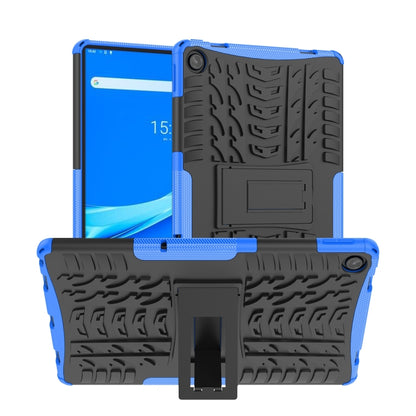 For Lenovo Tab M10 Plus 10.6 3rd Gen 2022 Tire Texture TPU+PC Shockproof Case with Holder(Blue) - Lenovo by PMC Jewellery | Online Shopping South Africa | PMC Jewellery | Buy Now Pay Later Mobicred