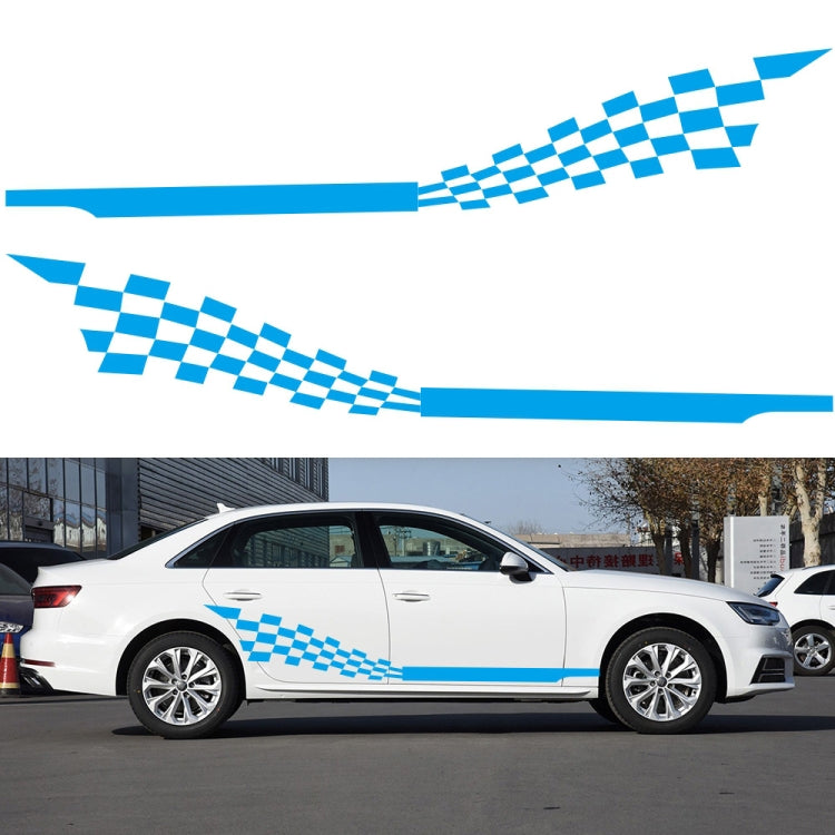 2 PCS/Set D-944 Striped Plaid Pattern Car Modified Decorative Sticker(Blue) - Decorative Sticker by PMC TechLife | Online Shopping South Africa | PMC TechLife | Buy Now Pay Later Mobicred