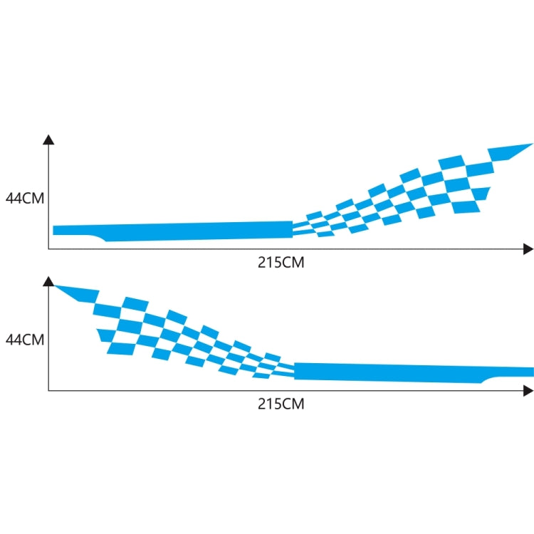2 PCS/Set D-944 Striped Plaid Pattern Car Modified Decorative Sticker(Blue) - Decorative Sticker by PMC TechLife | Online Shopping South Africa | PMC TechLife | Buy Now Pay Later Mobicred