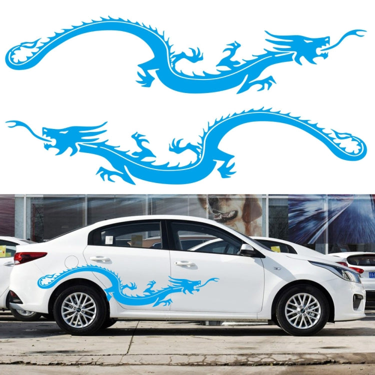 2 PCS/Set D-965 Dragon Pattern Car Modified Decorative Sticker(Blue) - Decorative Sticker by PMC TechLife | Online Shopping South Africa | PMC TechLife | Buy Now Pay Later Mobicred