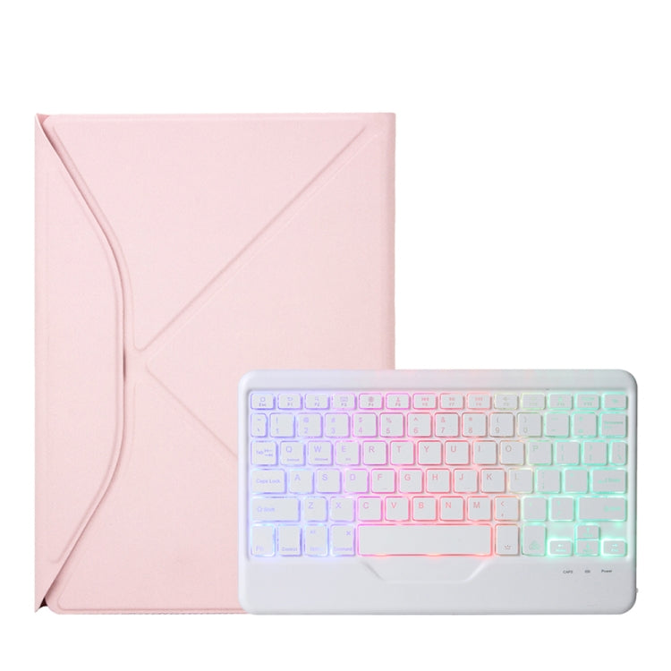 Z098BS Pen Slot Backlight Bluetooth Keyboard Leather Tablet Case For iPad Air 10.9 2022/2020(Pink) - For iPad Air by PMC Jewellery | Online Shopping South Africa | PMC Jewellery