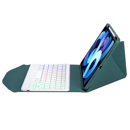 Z098BS Pen Slot Backlight Bluetooth Keyboard Leather Tablet Case For iPad Air 10.9 2022/2020(Green) - For iPad Air by PMC Jewellery | Online Shopping South Africa | PMC Jewellery