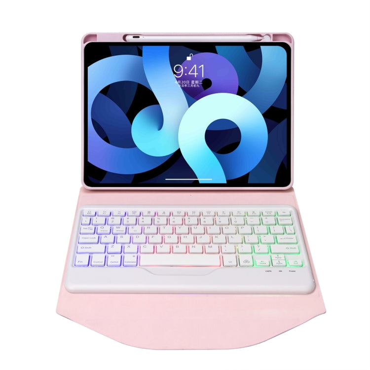 Z102BS Pen Slot Backlight Bluetooth Keyboard Leather Tablet Case For iPad 10.2 2021/2020/2019(Pink) - Universal by PMC Jewellery | Online Shopping South Africa | PMC Jewellery