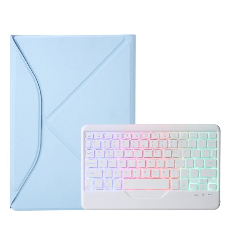 Z102BS Pen Slot Backlight Bluetooth Keyboard Leather Tablet Case For iPad 10.2 2021/2020/2019(Sky Blue) - Universal by PMC Jewellery | Online Shopping South Africa | PMC Jewellery