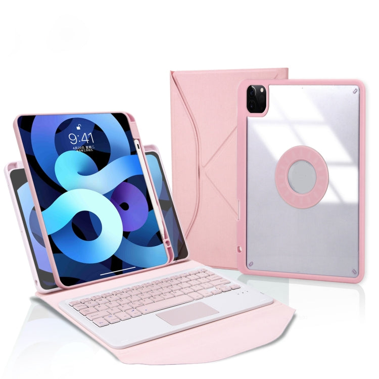 Z11B-A Pen Slot Touchpad Bluetooth Keyboard Leather Tablet Case For iPad Pro 11 2021/2020/2018(Pink) - For iPad Pro by PMC Jewellery | Online Shopping South Africa | PMC Jewellery