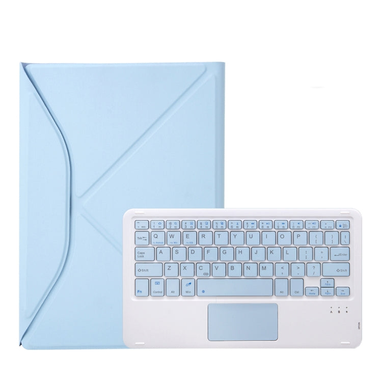 Z098B-A Pen Slot Touchpad Bluetooth Keyboard Leather Tablet Case For iPad Air 10.9 2022/2020(Sky Blue) - For iPad Air by PMC Jewellery | Online Shopping South Africa | PMC Jewellery