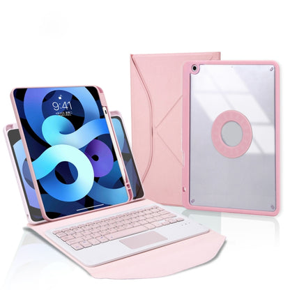 Z102B-A Pen Slot Touchpad Bluetooth Keyboard Leather Tablet Case For iPad 10.2 2021/2020/2019(Pink) - Universal by PMC Jewellery | Online Shopping South Africa | PMC Jewellery