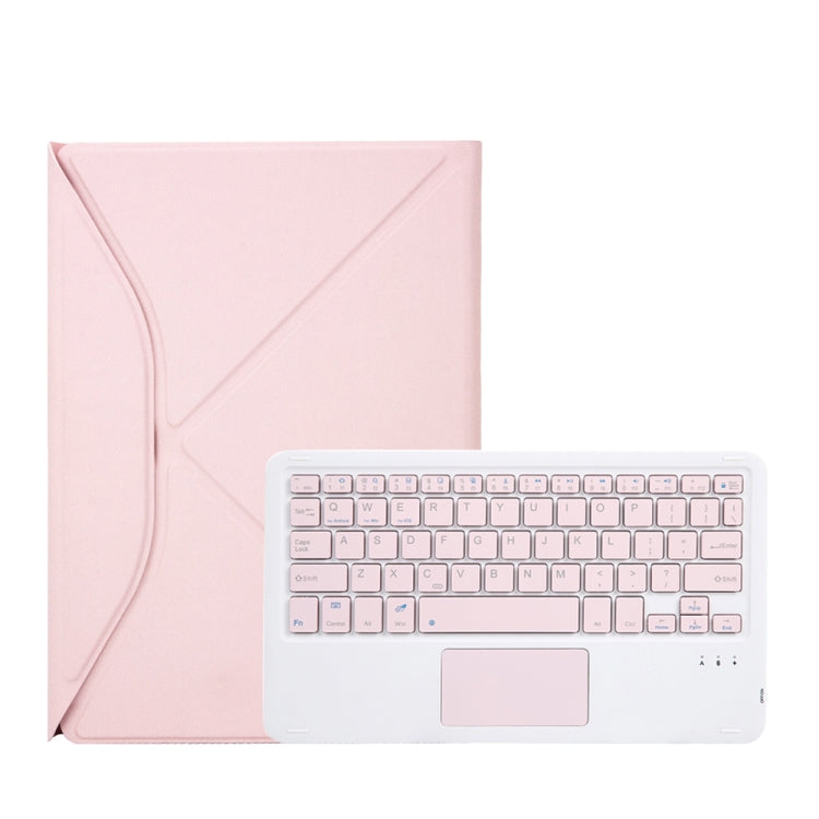 Z102B-A Pen Slot Touchpad Bluetooth Keyboard Leather Tablet Case For iPad 10.2 2021/2020/2019(Pink) - Universal by PMC Jewellery | Online Shopping South Africa | PMC Jewellery