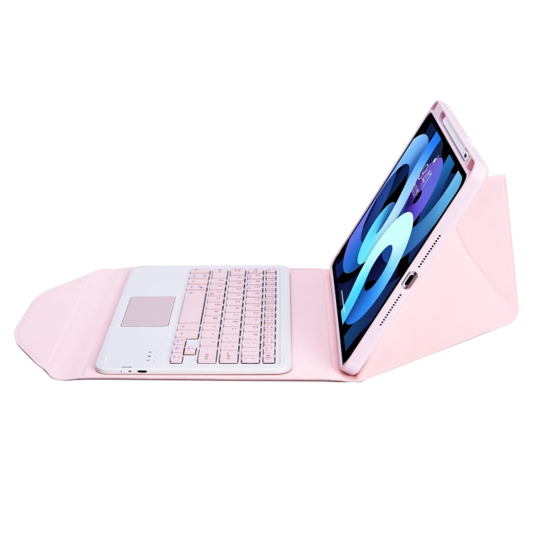 Z102B-A Pen Slot Touchpad Bluetooth Keyboard Leather Tablet Case For iPad 10.2 2021/2020/2019(Pink) - Universal by PMC Jewellery | Online Shopping South Africa | PMC Jewellery