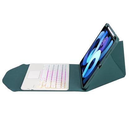 Z11B-AS Pen Slot Touchpad Backlight Bluetooth Keyboard Leather Tablet Case For iPad Pro 11 2021/2020/2018(Green) - For iPad Pro by PMC Jewellery | Online Shopping South Africa | PMC Jewellery | Buy Now Pay Later Mobicred