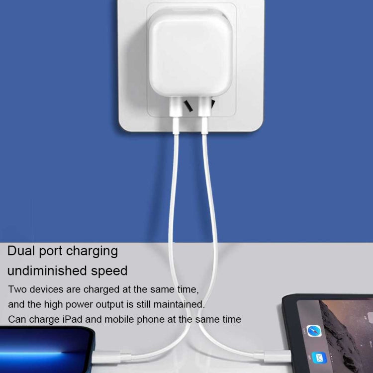 PD 50W Dual USB-C / Type-C Ports Charger(US Plug) - USB Charger by PMC Jewellery | Online Shopping South Africa | PMC Jewellery | Buy Now Pay Later Mobicred