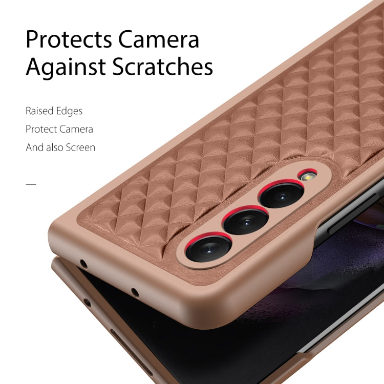 For Samsung Galaxy Z Fold3 5G DUX DUCIS Venice Series Shockproof Genuine Leather Phone Case(Brown) - Galaxy Phone Cases by DUX DUCIS | Online Shopping South Africa | PMC Jewellery | Buy Now Pay Later Mobicred