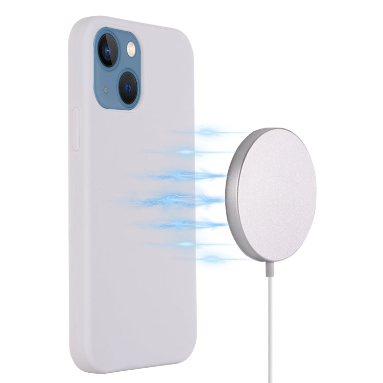 For iPhone 14 Shockproof Silicone Magsafe Case (White) - iPhone 14 Cases by PMC TechLife | Online Shopping South Africa | PMC TechLife