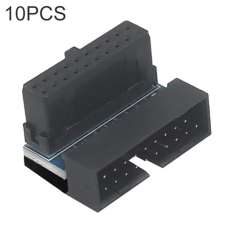 10 PCS 3.0 19P 20P Motherboard Male To Female Extension Adapter, Model: PH19A(Balck) - Others by PMC Jewellery | Online Shopping South Africa | PMC Jewellery | Buy Now Pay Later Mobicred