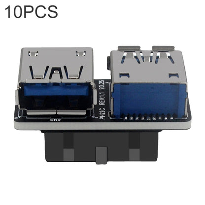 10 PCS 19/20Pin to Dual USB 3.0 Adapter Converter, Model:PH22C - Others by PMC Jewellery | Online Shopping South Africa | PMC Jewellery | Buy Now Pay Later Mobicred