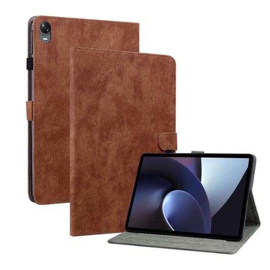 For OPPO Pad 11 Tiger Pattern PU Tablet Case(Brown) - OPPO by PMC Jewellery | Online Shopping South Africa | PMC Jewellery | Buy Now Pay Later Mobicred