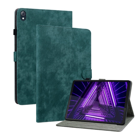 For Lenovo K10 Tiger Pattern PU Tablet Case(Dark Green) - Lenovo by PMC Jewellery | Online Shopping South Africa | PMC Jewellery | Buy Now Pay Later Mobicred