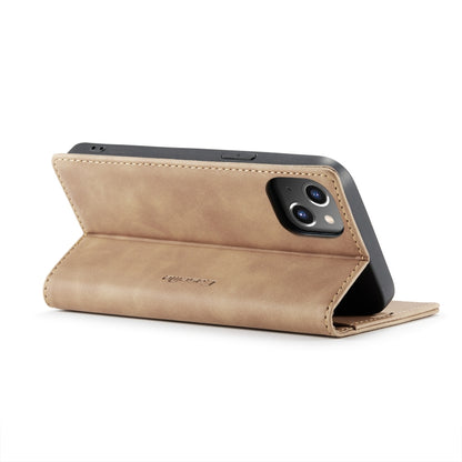 For iPhone 14 CaseMe-013 Multifunctional Retro Frosted Leather Phone Case (Brown) - iPhone 14 Cases by CaseMe | Online Shopping South Africa | PMC Jewellery | Buy Now Pay Later Mobicred