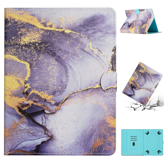 For 10 inch Tablet Marble Pattern Leather Tablet Case(Purple) - Others by PMC Jewellery | Online Shopping South Africa | PMC Jewellery | Buy Now Pay Later Mobicred