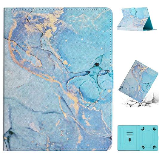 For 10 inch Tablet Marble Pattern Leather Tablet Case(Blue) - Others by PMC Jewellery | Online Shopping South Africa | PMC Jewellery | Buy Now Pay Later Mobicred