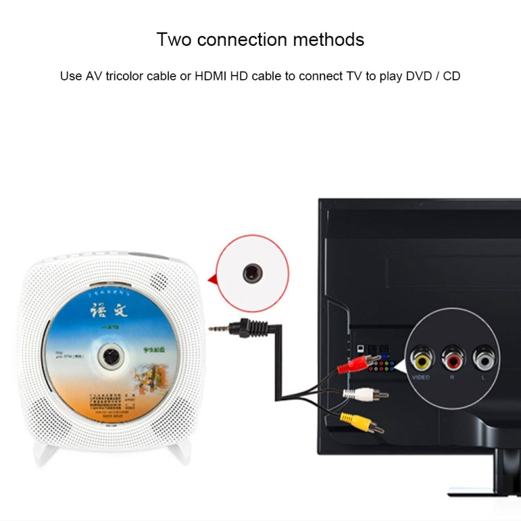 Kecag KC-609 Wall Mounted Home DVD Player Bluetooth CD Player, Specification:CD Version +Not Connected to TV + Charging Version(White) - DVD & LCD Player by Kecag | Online Shopping South Africa | PMC Jewellery | Buy Now Pay Later Mobicred