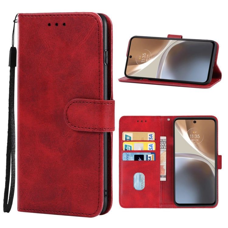 For Motorola Moto G32 Leather Phone Case(Red) - Motorola Cases by PMC Jewellery | Online Shopping South Africa | PMC Jewellery | Buy Now Pay Later Mobicred