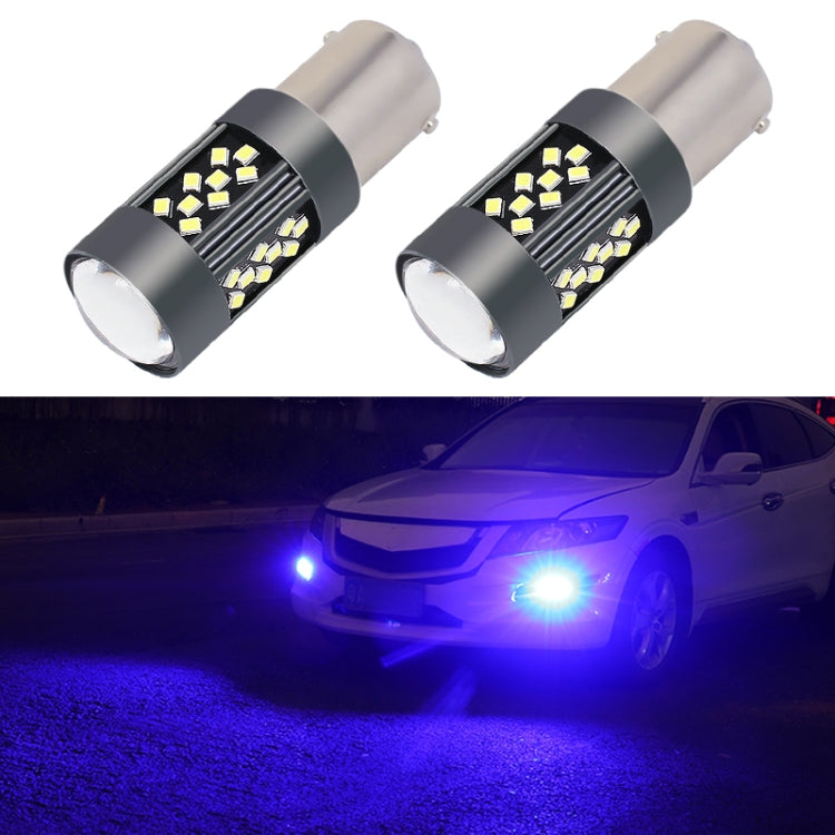 1 Pair 1156 12V 7W Strobe Car LED Fog Light(Blue Light) - Fog / Driving Lights by PMC Jewellery | Online Shopping South Africa | PMC Jewellery | Buy Now Pay Later Mobicred