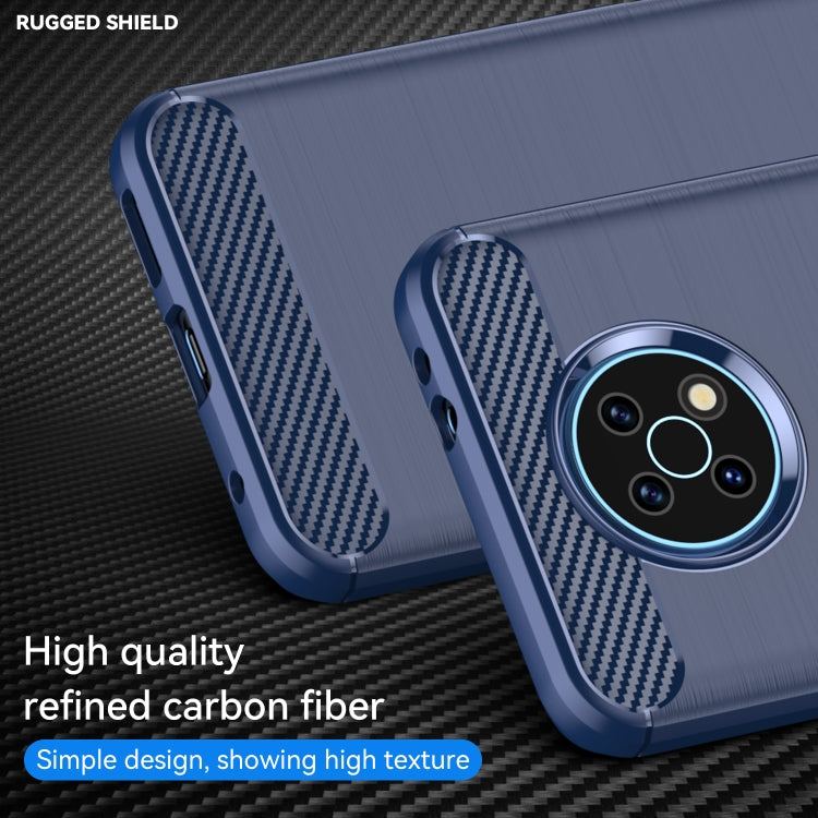 For Nokia G50 Brushed Texture Carbon Fiber TPU Phone Case(Blue) - Nokia Cases by PMC TechLife | Online Shopping South Africa | PMC TechLife | Buy Now Pay Later Mobicred