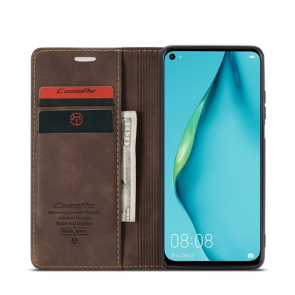 For Huawei P40 Lite CaseMe-013 Multifunctional Horizontal Flip Leather Case with Card Slot & Holder & Wallet(Coffee) - Huawei Cases by CaseMe | Online Shopping South Africa | PMC Jewellery | Buy Now Pay Later Mobicred