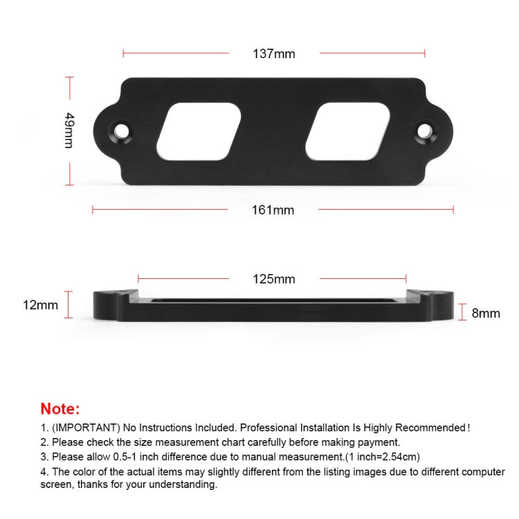 Car Aluminum Alloy Battery Fixing Bracket for Honda Civic 1988-2000(Black) - Engine Fittings by PMC Jewellery | Online Shopping South Africa | PMC Jewellery | Buy Now Pay Later Mobicred