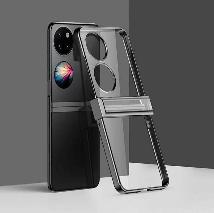 For Huawei P50 Pocket Electroplating PC Full Coverage Shockproof Phone Case(Black) - Huawei Cases by PMC TechLife | Online Shopping South Africa | PMC TechLife | Buy Now Pay Later Mobicred