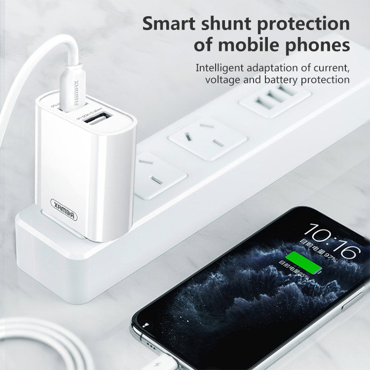 REMAX RP-U35 Jane Series 2.1A Dual USB Port Fast Charger Set, Cable:Micro USB(EU Plug) - USB Charger by REMAX | Online Shopping South Africa | PMC Jewellery | Buy Now Pay Later Mobicred