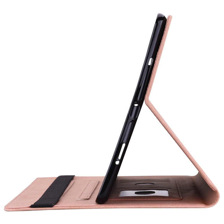 For Nokia T10 Butterfly Flower Embossed Leather Tablet Case(Rose Gold) - Nokia by PMC TechLife | Online Shopping South Africa | PMC TechLife | Buy Now Pay Later Mobicred