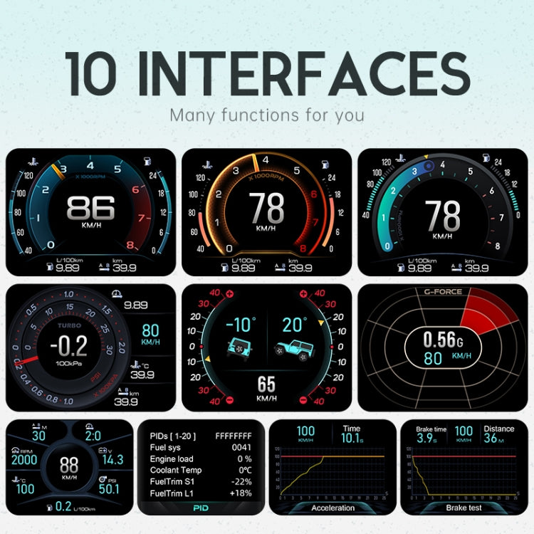 A450 OM Car 2.8 inch OBDII + MEMS Head-Up Display System - Head Up Display System by PMC Jewellery | Online Shopping South Africa | PMC Jewellery | Buy Now Pay Later Mobicred