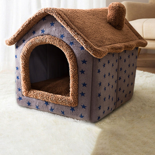 House Type Universal Removable and Washable Pet Dog Cat Bed Pet Supplies, Size:S(Coffee Hut) - Beds by PMC Jewellery | Online Shopping South Africa | PMC Jewellery | Buy Now Pay Later Mobicred