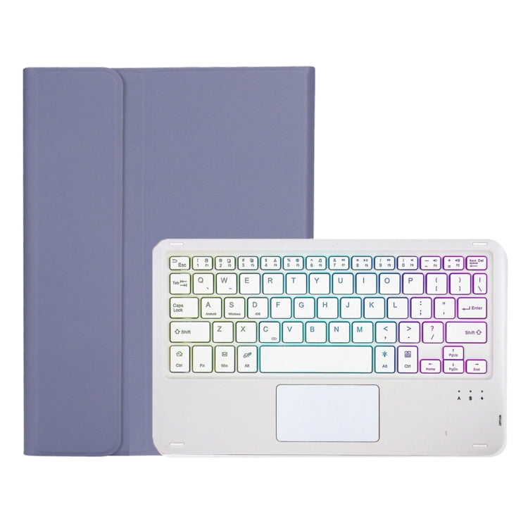 OP11-AS Lambskin Texture Ultra-thin Bluetooth Keyboard Leather Case with Touchpad & Backlight For OPPO Pad 11 inch(Purple) - Others Keyboard by PMC Jewellery | Online Shopping South Africa | PMC Jewellery