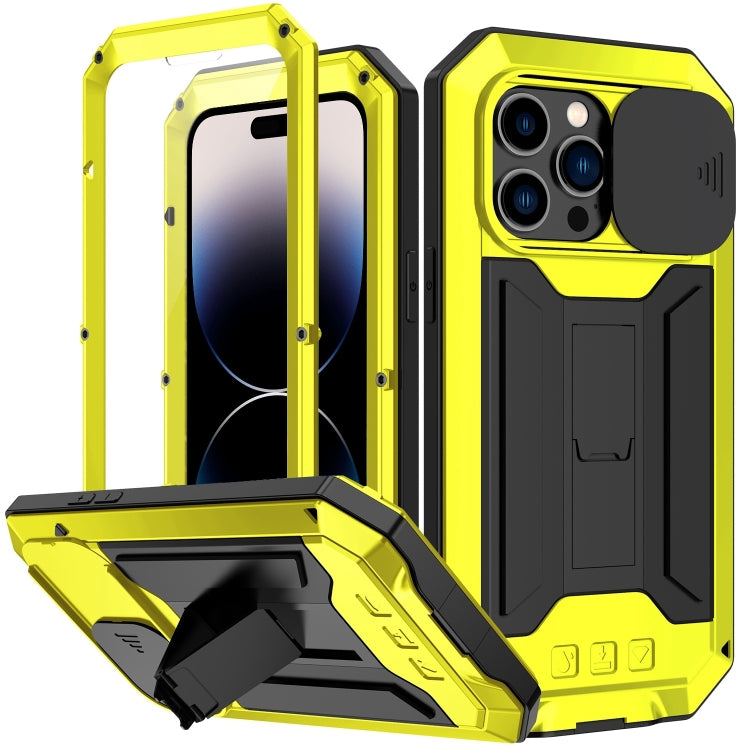 For iPhone 14 Pro R-JUST Shockproof Life Waterproof Dust-proof Case(Yellow) - free shipping - PMC TechLife - Order now!