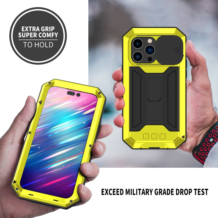 For iPhone 14 Pro R-JUST Shockproof Life Waterproof Dust-proof Case(Yellow) - free shipping - PMC TechLife - Order now!
