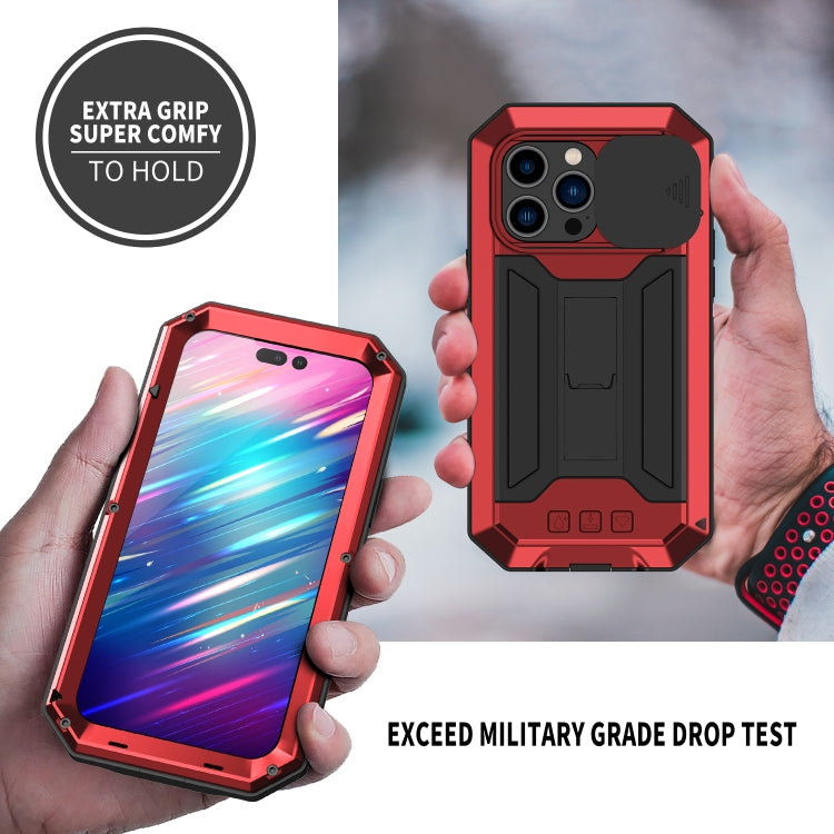 For iPhone 14 Pro R-JUST Shockproof Life Waterproof Dust-proof Case(Red) - iPhone 14 Pro Cases by R-JUST | Online Shopping South Africa | PMC TechLife | Buy Now Pay Later Mobicred