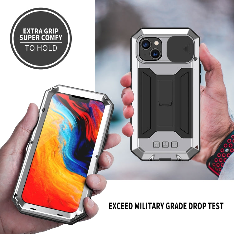For iPhone 14 R-JUST Shockproof Life Waterproof Dust-proof Case (Silver) - iPhone 14 Cases by R-JUST | Online Shopping South Africa | PMC TechLife | Buy Now Pay Later Mobicred