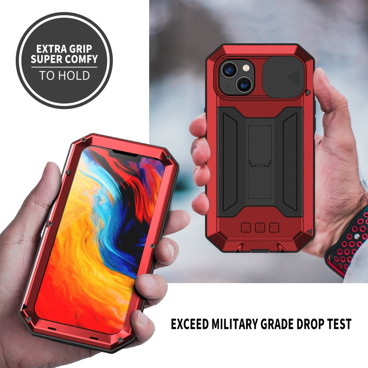 For iPhone 14 Plus R-JUST Shockproof Life Waterproof Dust-proof Case (Red) - iPhone 14 Plus Cases by R-JUST | Online Shopping South Africa | PMC Jewellery